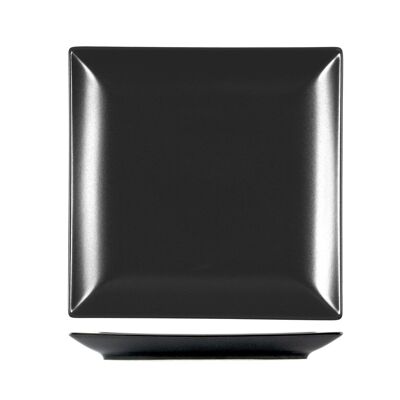 Boston fruit plate in black stoneware 18x18 cm