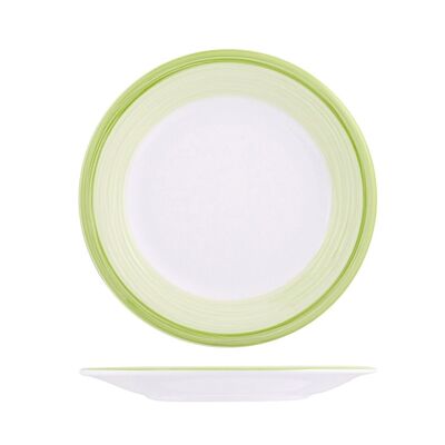 Capri plato de fruta de cerámica borde verde 19 cm