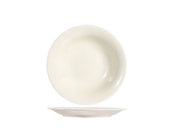 Assiette à fruits Charme en porcelaine couleur ivoire 21 cm. 2