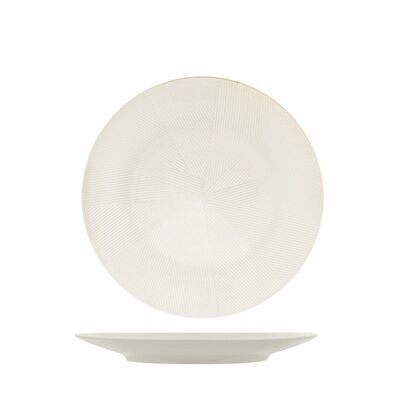 Comb fruit plate in white stoneware 20.5 cm