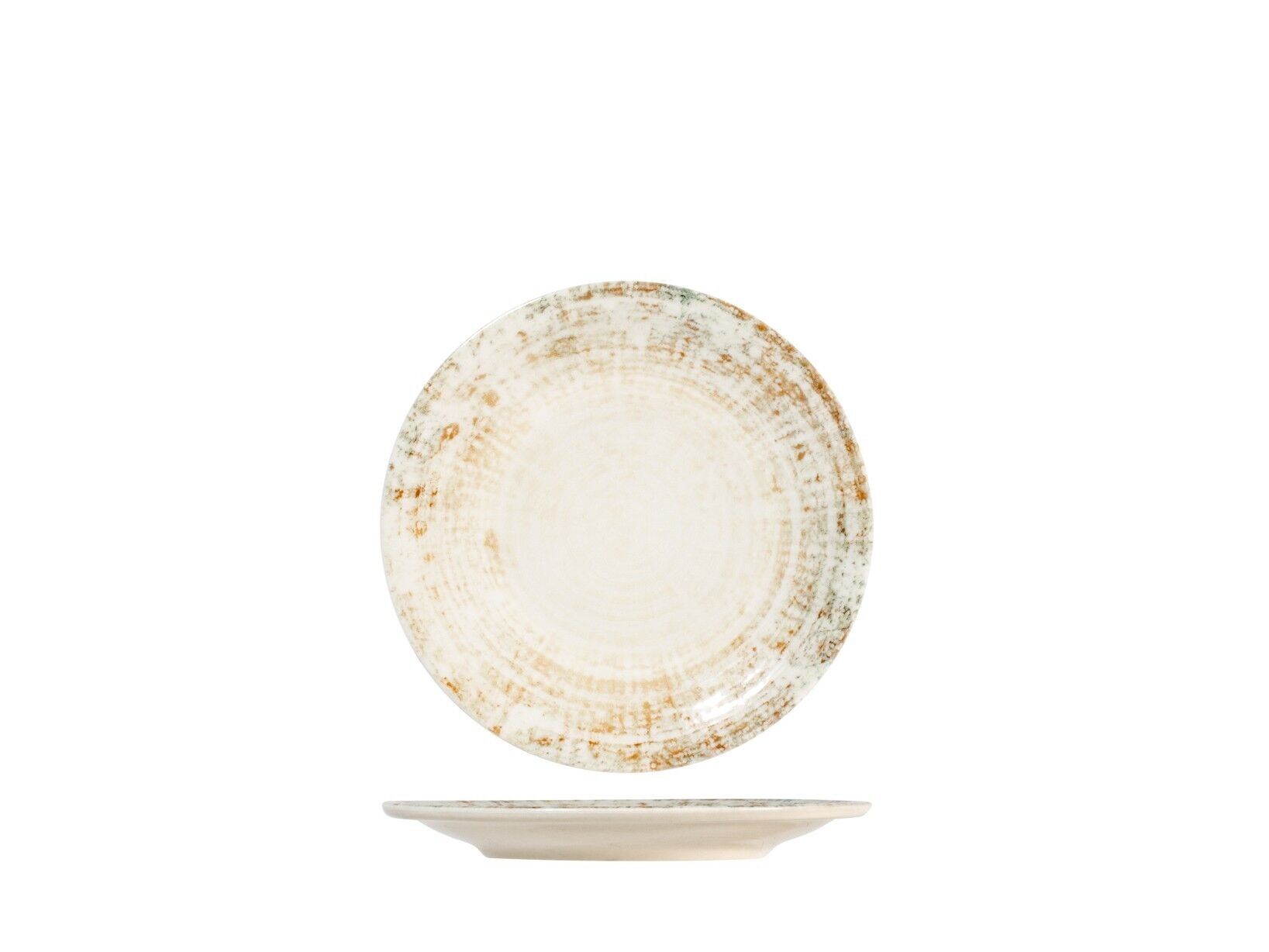 Obstteller Eris Coupé aus beigem Porzellan 21 cm.