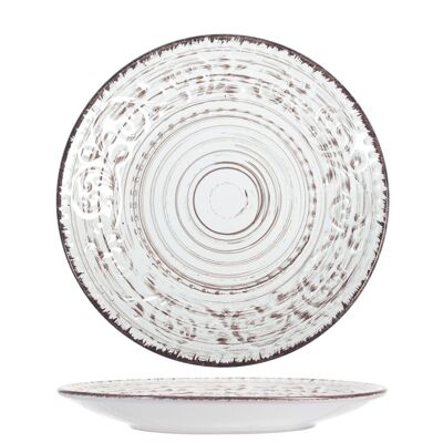 Courtyard fruit plate in white stoneware 21 cm