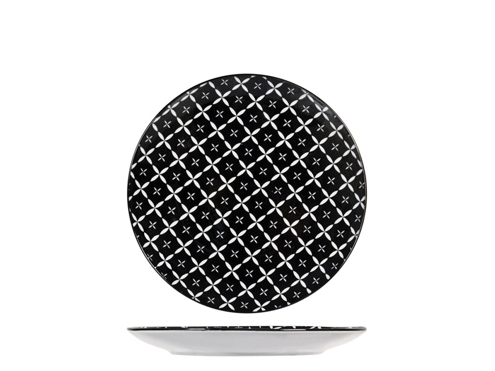 Dakar fruit plate in decorated porcelain cm 19.