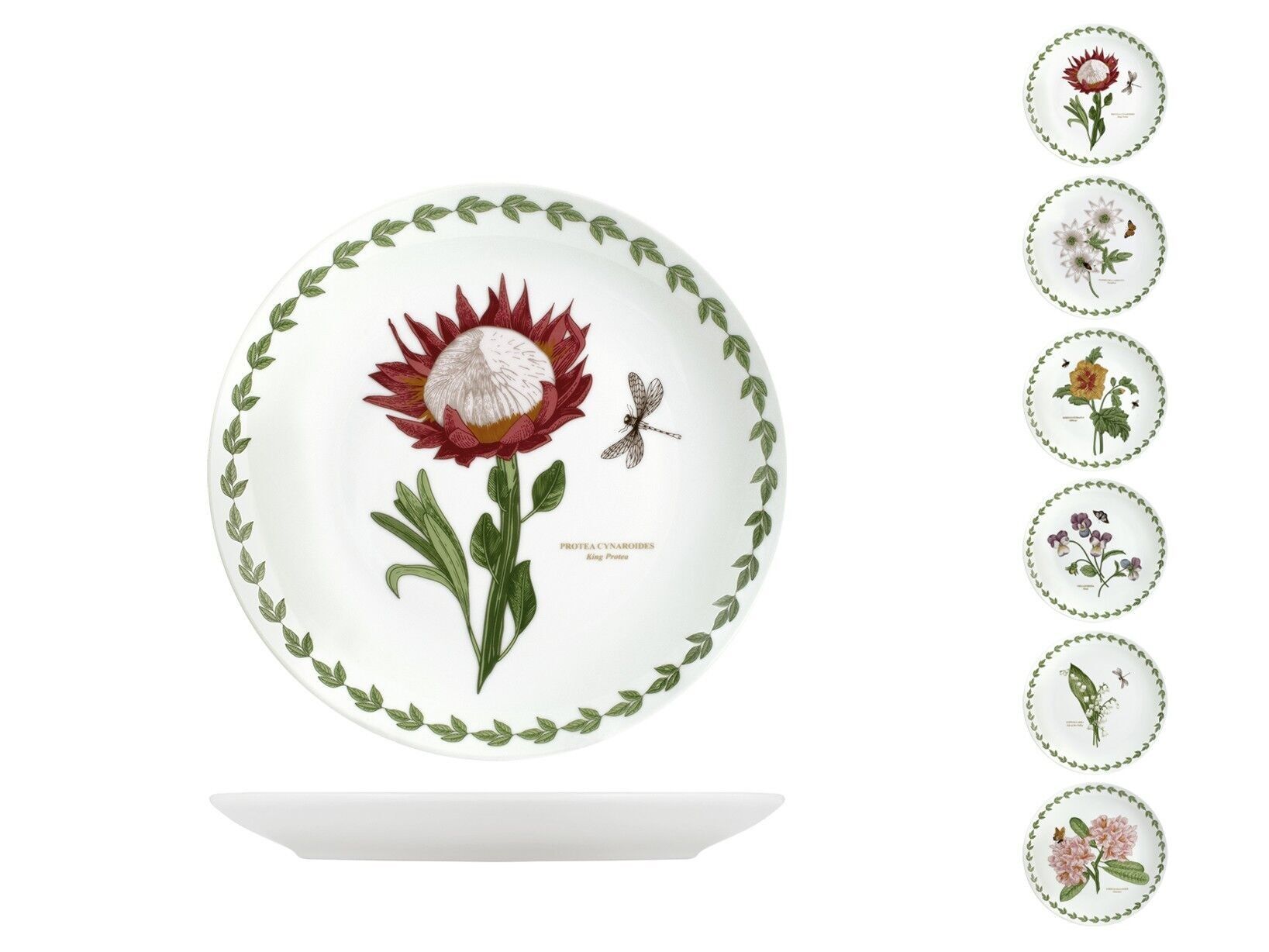 Piatto frutta Flowers in porcellana decorata cm 21.