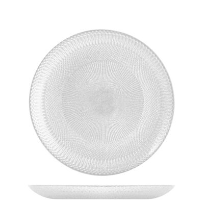 Glam fruit plate in white glass 21 cm.