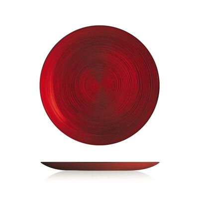 Hoche fruit plate in red glass cm 22