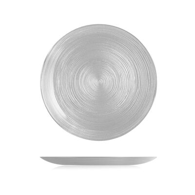 Plato de frutas Hoche de cristal plateado cm 22