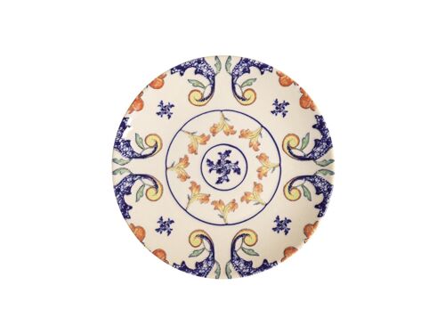 Piatto frutta Jasmine in stoneware decorato cm 20