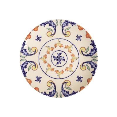 Jasmine fruit plate in decorated stoneware cm 20