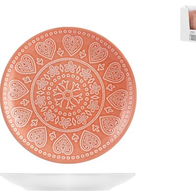 Karma fruit plate in stoneware, assorted colors in pastel shades cm 19.5