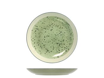 Assiette à fruits mimosa en grès vert 20,5 cm 4