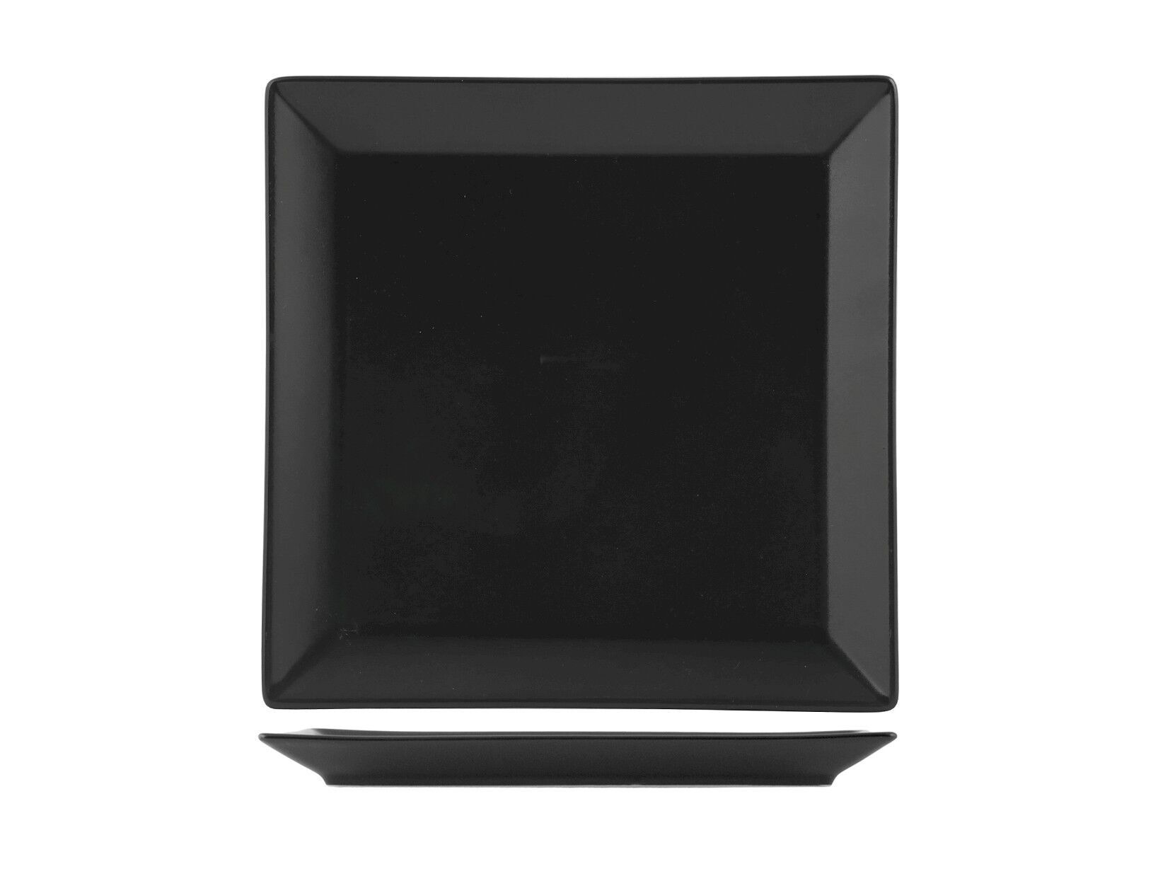 Piatto frutta Osaka in stoneware nero cm 18x18