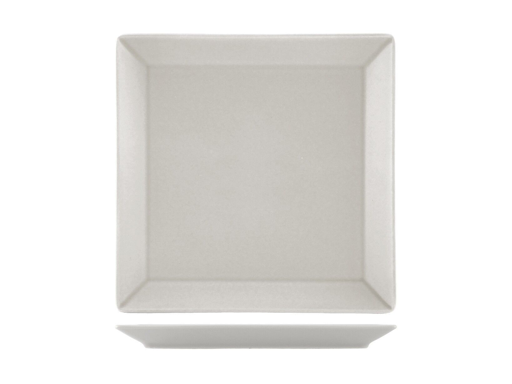 Plato de frutas Osaka de gres gris tórtola 18x18 cm