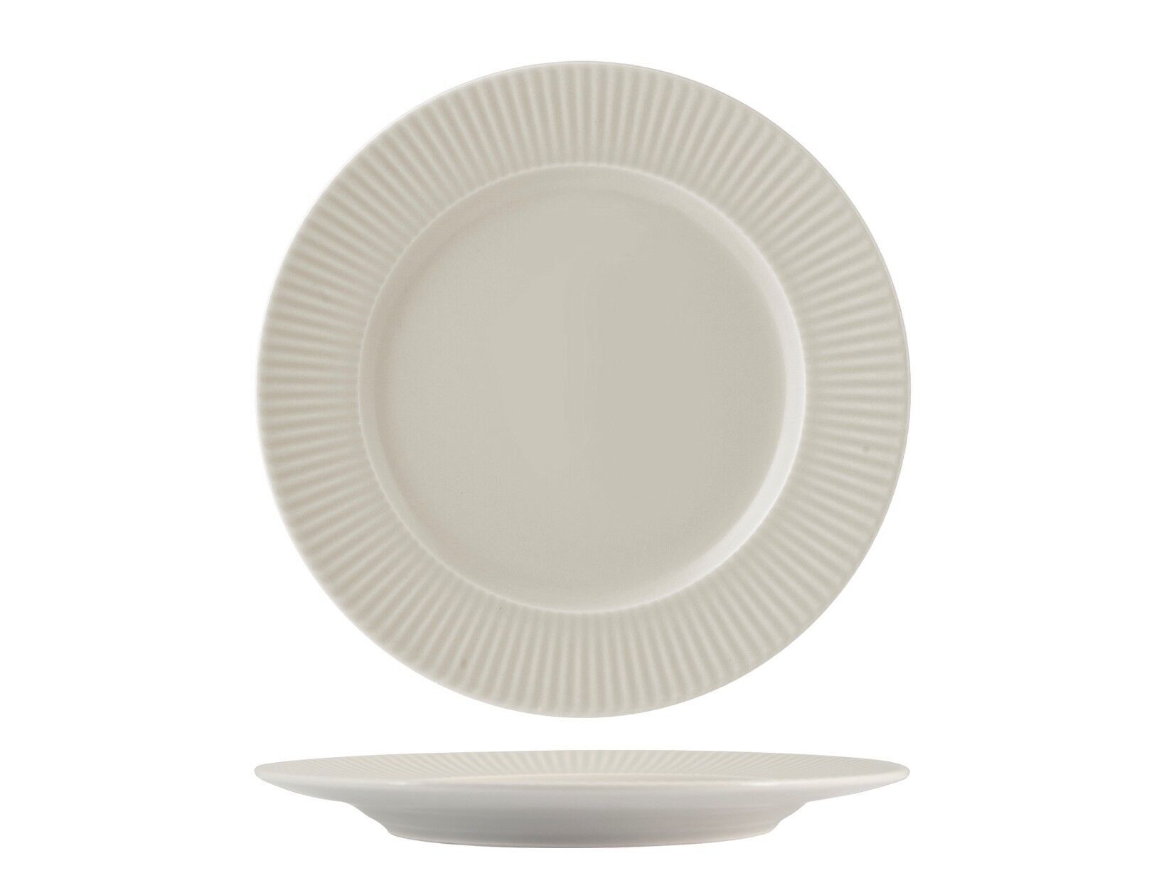 Piatto frutta Quebec in stoneware tortora cm 21