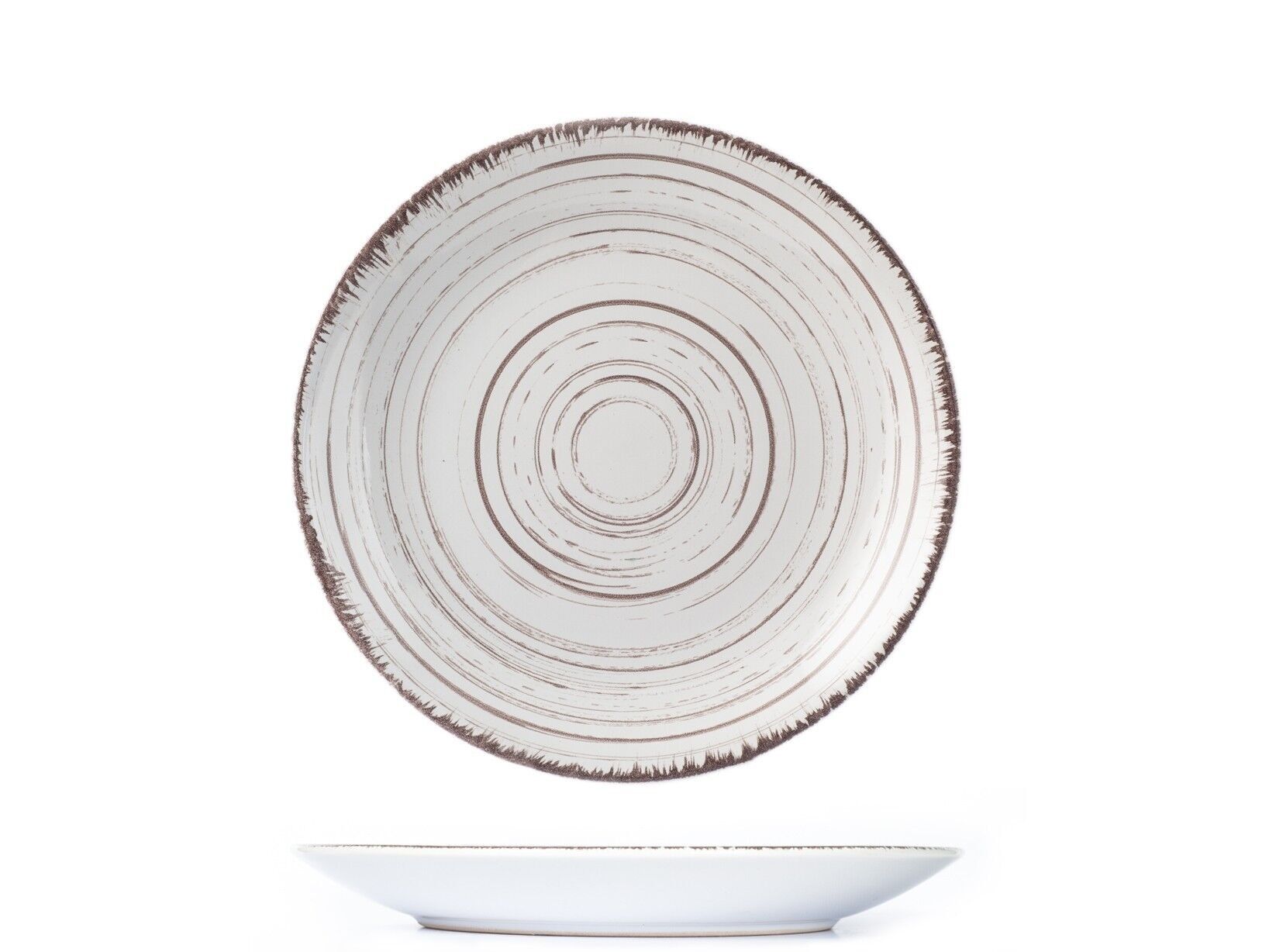Piatto frutta Terre du Sud in stoneware bianco cm 21,5