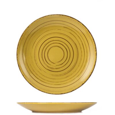 Terre du Sud fruit plate in yellow stoneware 21.5 cm
