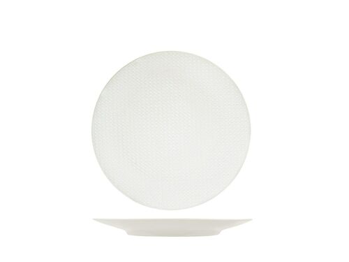 Piatto frutta Union in stoneware bianco cm 20,5