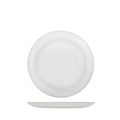 Plato de frutas Venere de cristal transparente cm 21