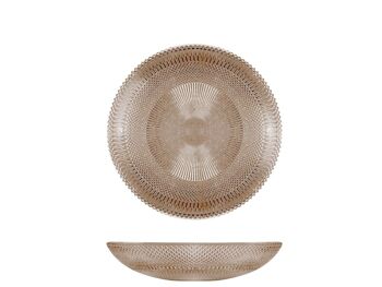 Assiette en verre Glam 3 couleurs assorties, fond 20,5 cm. Passe au lave-vaisselle max 40° 8