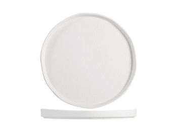 Assiette Hotelwhite en porcelaine blanche 23 cm 2