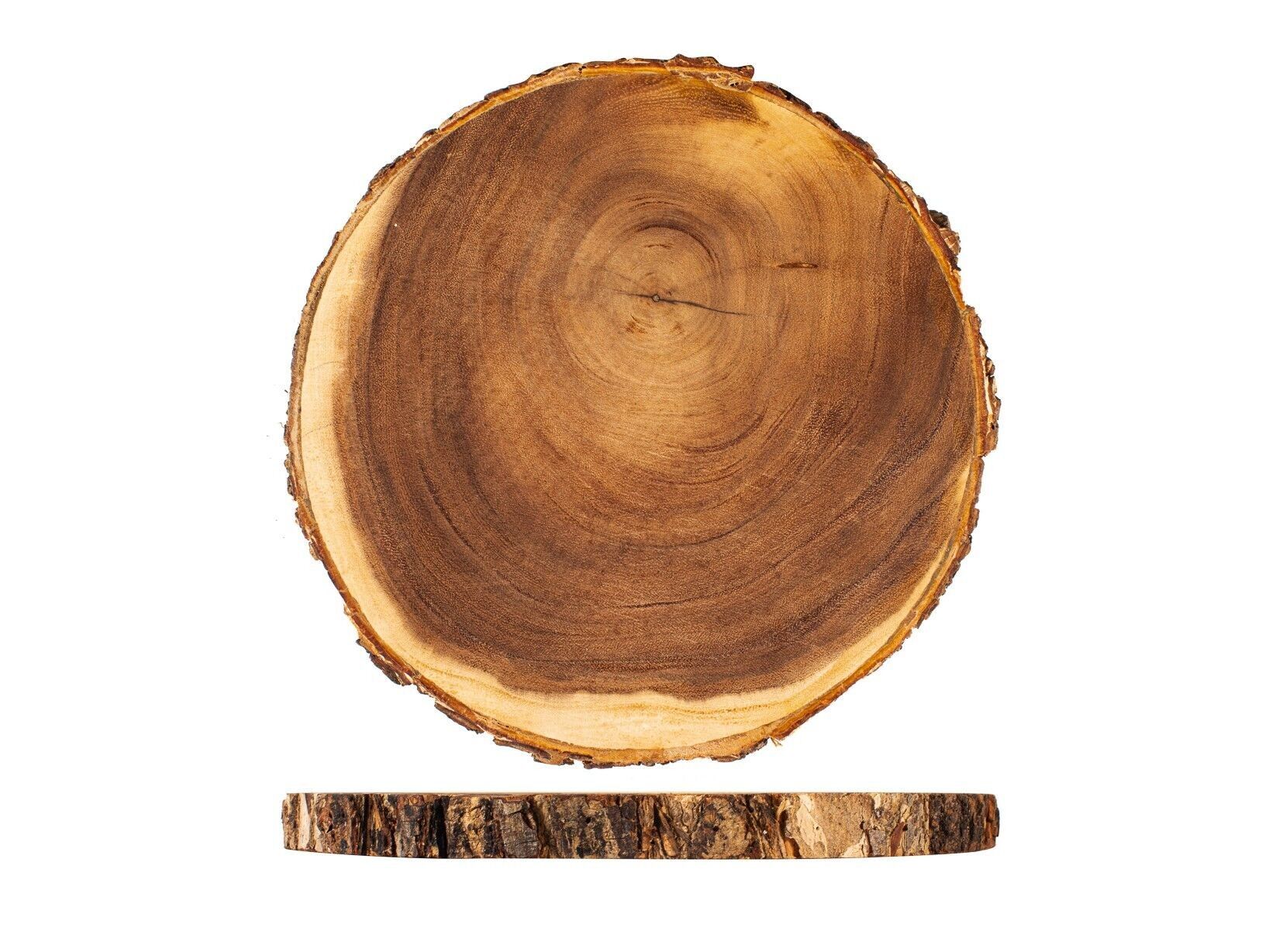 Assiette ronde en bois d'acacia 30 cm.