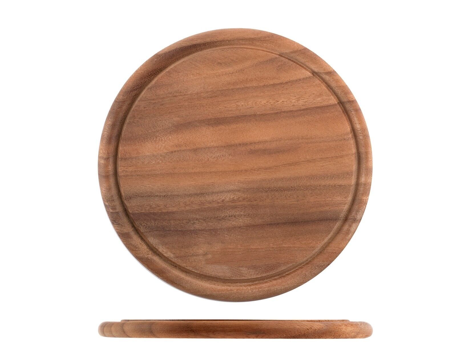 Assiette en bois foncé 22,5 cm
