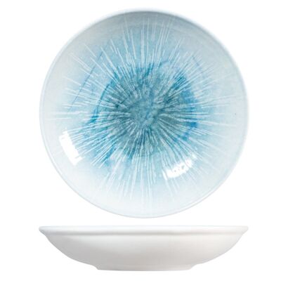 Multipurpose plate Neptune in light blue porcelain cm 25.