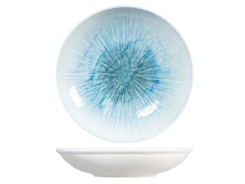 Assiette polyvalente Neptune en porcelaine bleu clair cm 25. 1