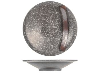Assiette Nerobronzo en porcelaine grise / bronze cm 26 2