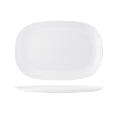 Assiette ovale 100% Mélamine Blanc 19x28 cm