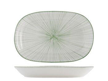 Assiette ovale Full Decoration en porcelaine décor assorti 20,5x30,5 cm 3