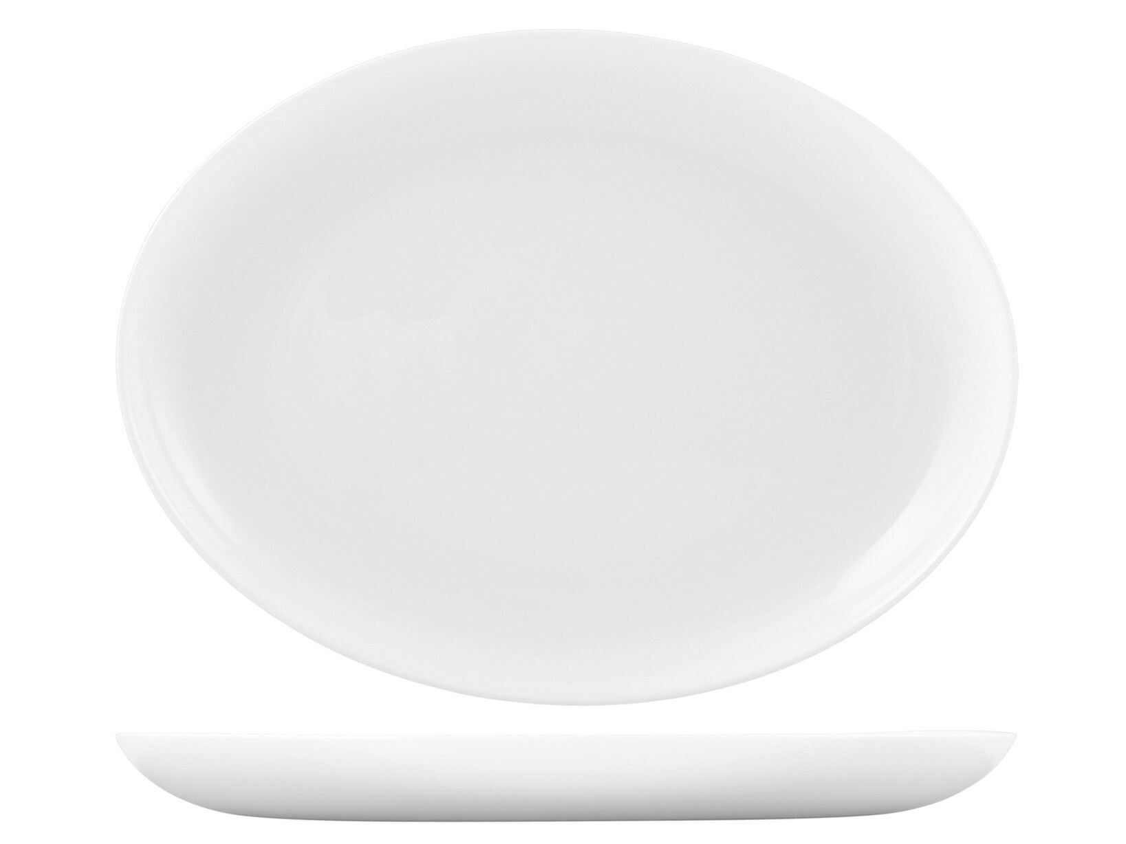 Piatto ovale Premiere in vetro opale bianco cm 33x24