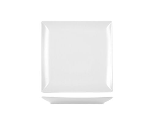 Piatto pane Osaka in stoneware bianco cm 16x16