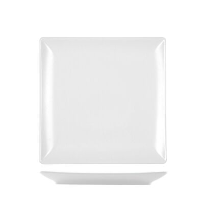 Osaka bread plate in white stoneware cm 16x16