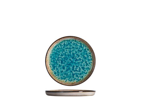 Piatto pane Teide in stoneware colore azzurro cm 15