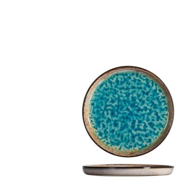 Piatto pane Teide in stoneware colore azzurro cm 15