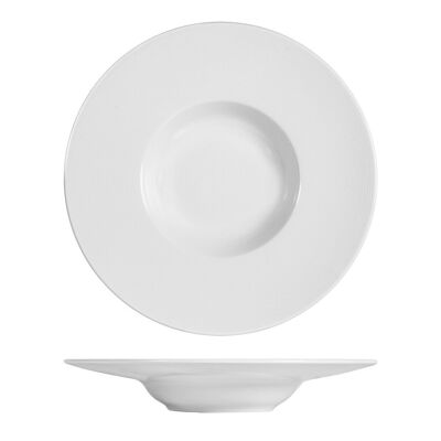 Plato para pasta Charme de porcelana blanca 27 cm.