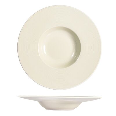 Charme pasta plate in ivory porcelain cm 27.