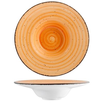 Giotto pasta plate in orange ceramic 24.5 cm