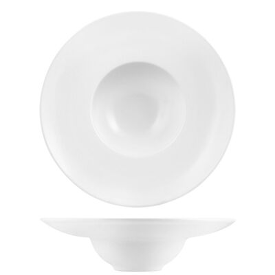 Pasta plate in white stone ware 24 cm.