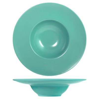 Plato de pasta en gres color azul claro cm 28.