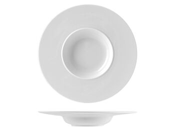 Assiette à pâtes en porcelaine blanche Galaxy 28 cm 1