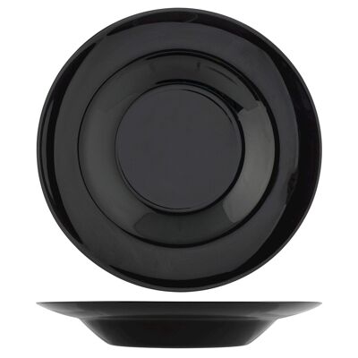 Premiere pasta plate in black opal glass cm 28