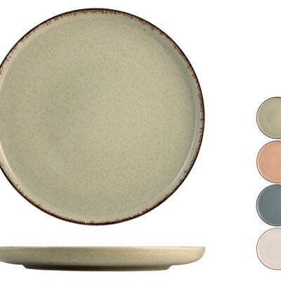 Pearl plate in porcelain assorted colors cm 27.