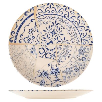 Alyssa dinner plate in decorated stoneware cm 25