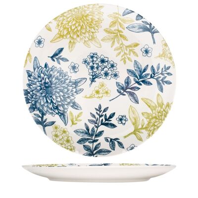 Assiette plate Amaranta en porcelaine décorée cm 27.