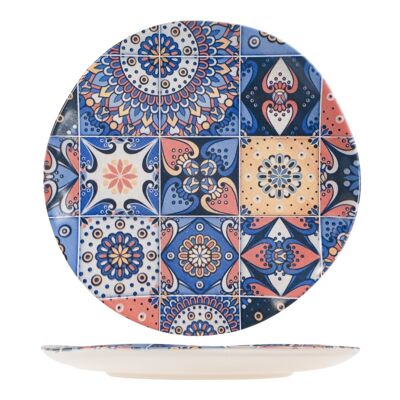 Angie dinner plate in decorated stoneware cm 26