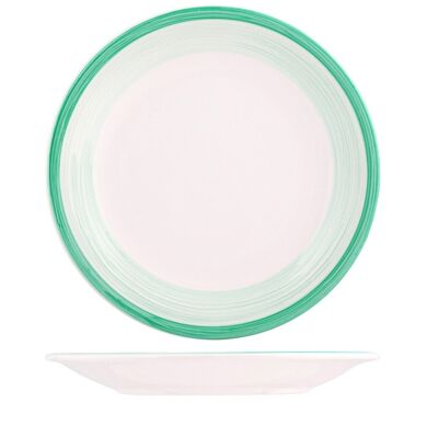 Capri ceramic dinner plate with sea water edge 26 cm