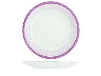 Assiette en céramique Capri bord lilas 26 cm 1