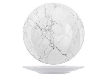 Assiette plate Carrara en grès décoré cm 26 2